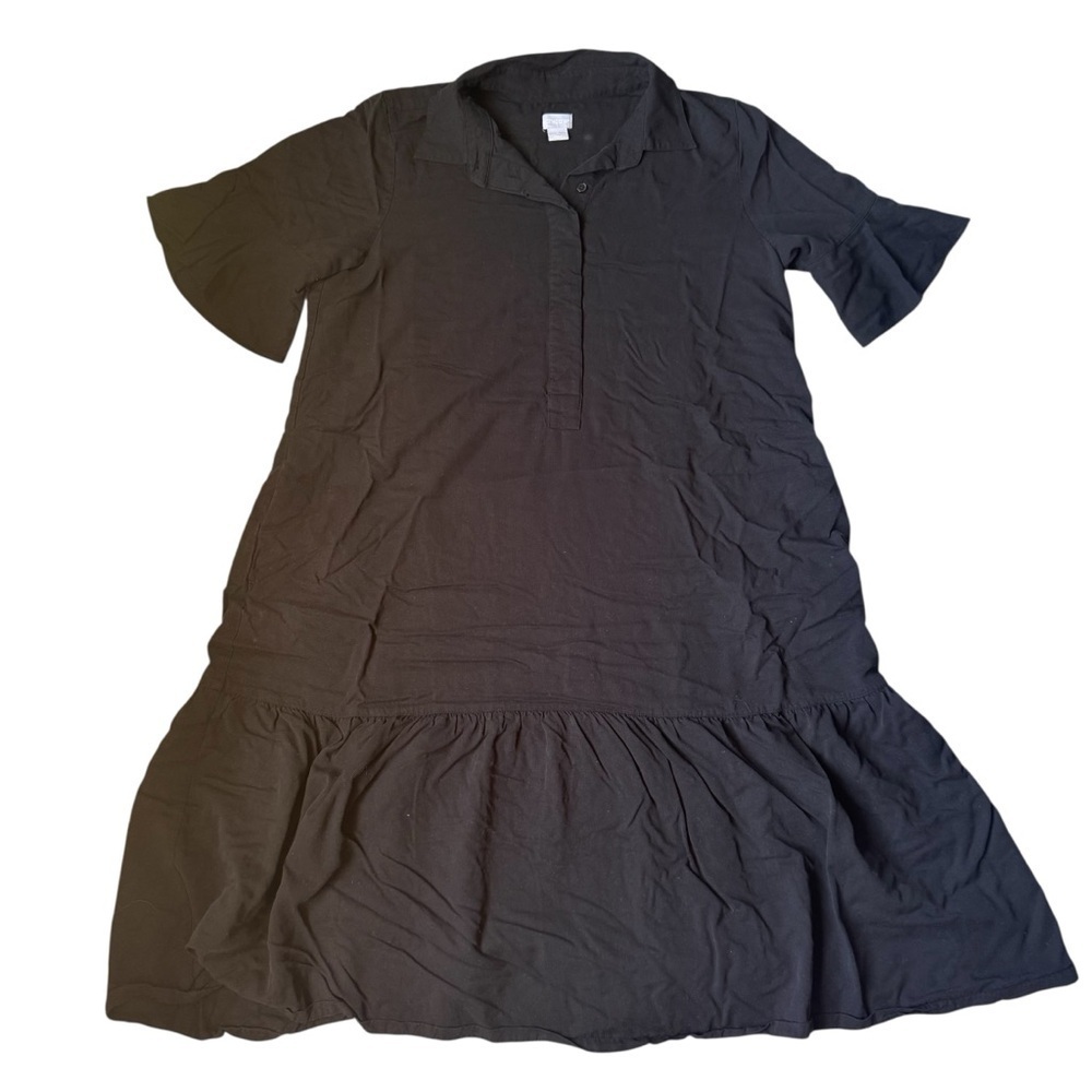 Chicos Black Women's Dress, Comfortable Midi Dress, Size 3 or 16, Rayon Dress